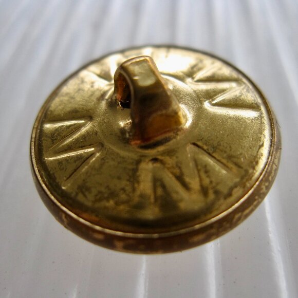 Wimbledon 10 Blazer Replacement Buttons Gold Tone W & Trophy Logo Waterbury USA - Picture 4 of 7